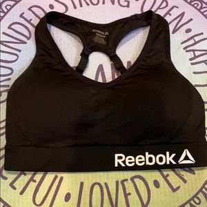 Black Reebok sports bra